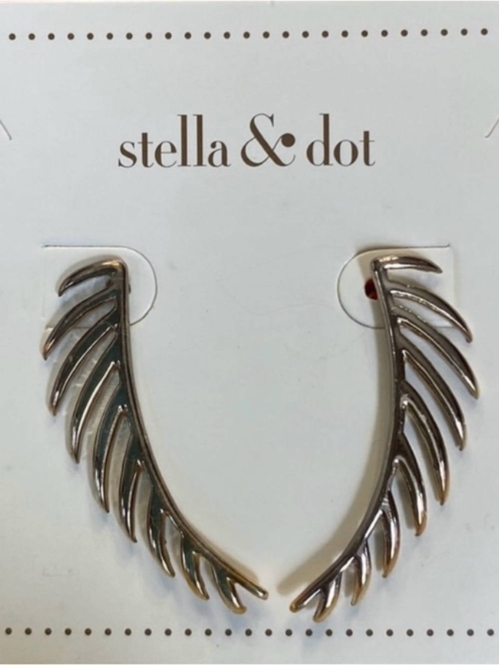 Stella & Dot Sterling Silver Wing Ear Climbers. NIB